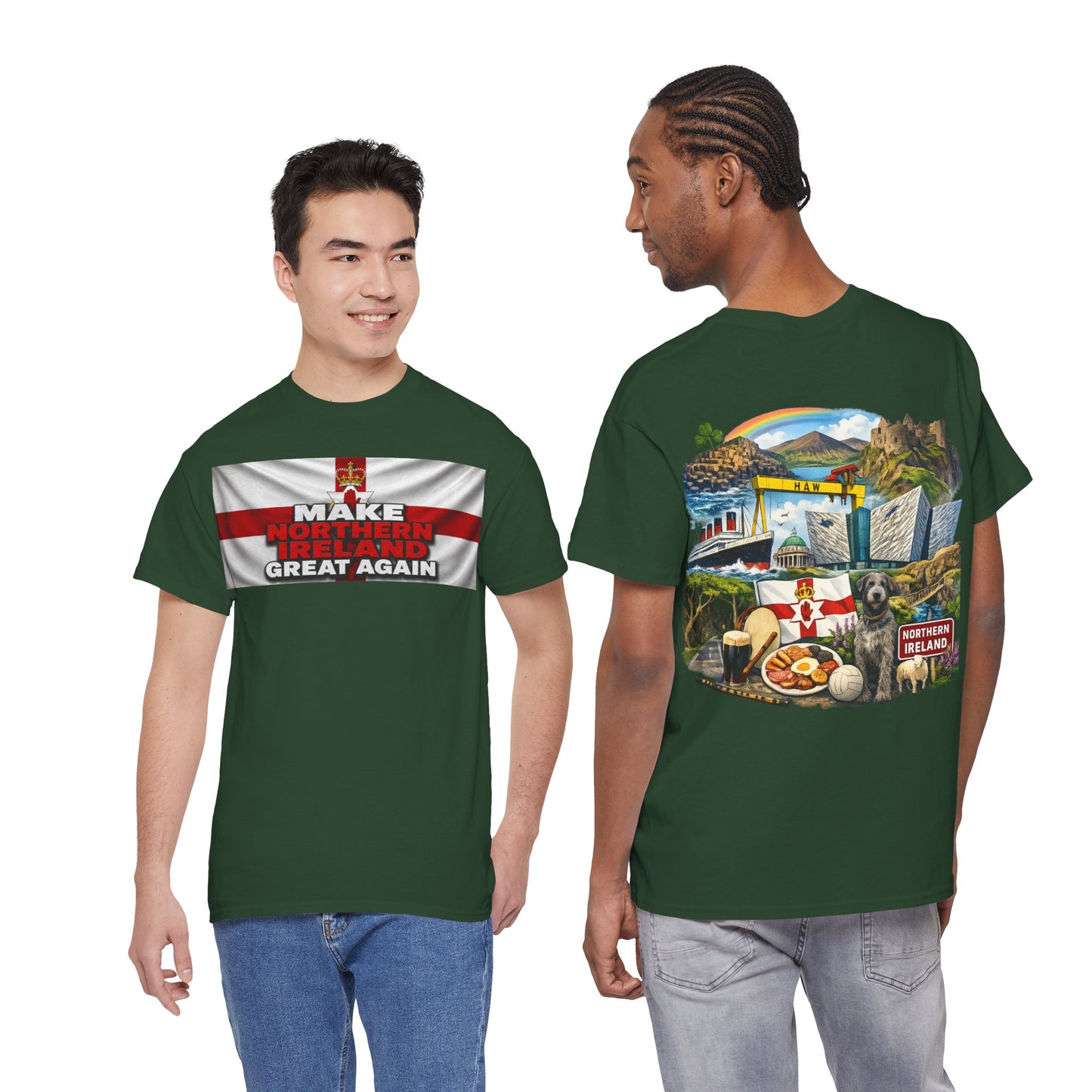 Northern Ireland Collage Tee — "Make Northern Ireland Great Again" Graphic T-Shirt