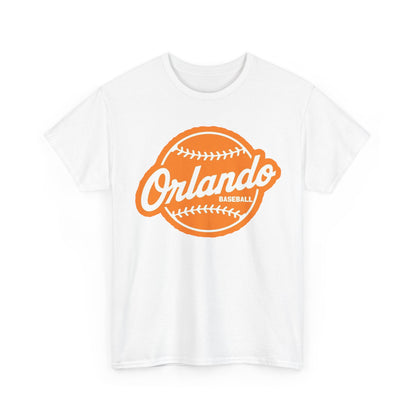 Orlando Baseball Tee — Vintage Orange Baseball Logo T‑Shirt