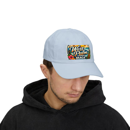 West Palm Beach Dad Cap — Vintage Surfboard Floral Beach Hat