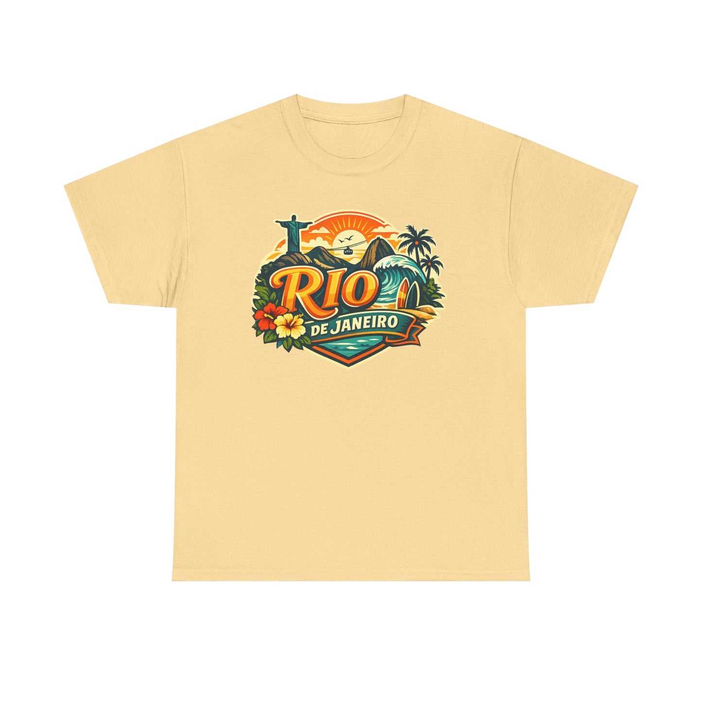 Rio de Janeiro Vintage Travel Tee – Tropical Sunset Beach T‑Shirt