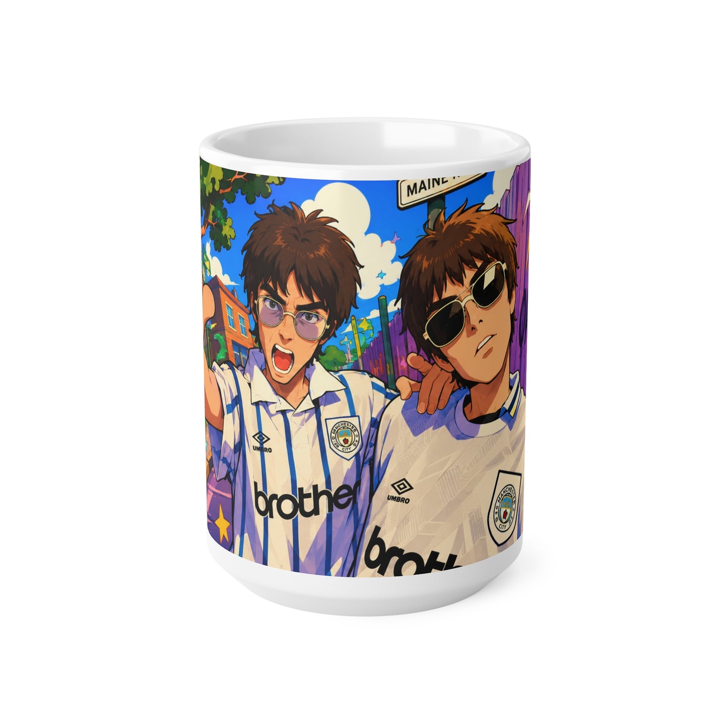 Oasis Noel & Liam Anime Ceramic Coffee Cup