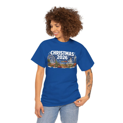 Christmas 2026 Holiday Tee — Festive Winter Village Graphic T-Shirt