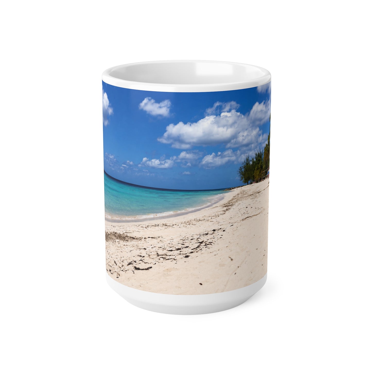Barbados Tropical Beach Ceramic Mug — Scenic Ocean Photo Coffee Cup (11oz, 15oz)