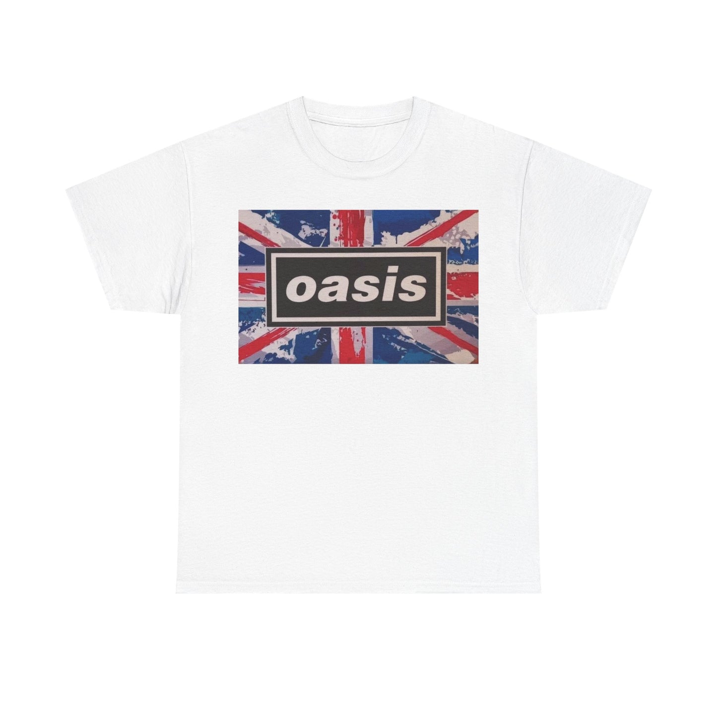 Oasis Union Jack Tee – Vintage British Band Logo T-Shirt