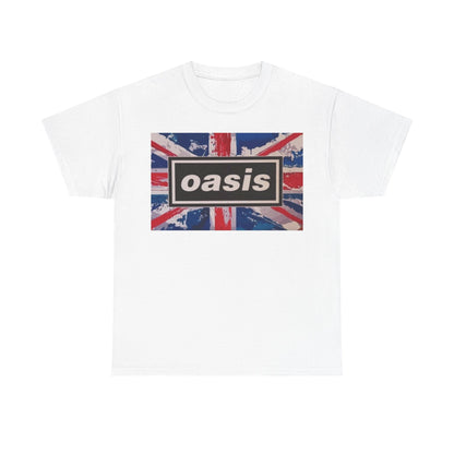 Oasis Union Jack Tee – Vintage British Band Logo T-Shirt