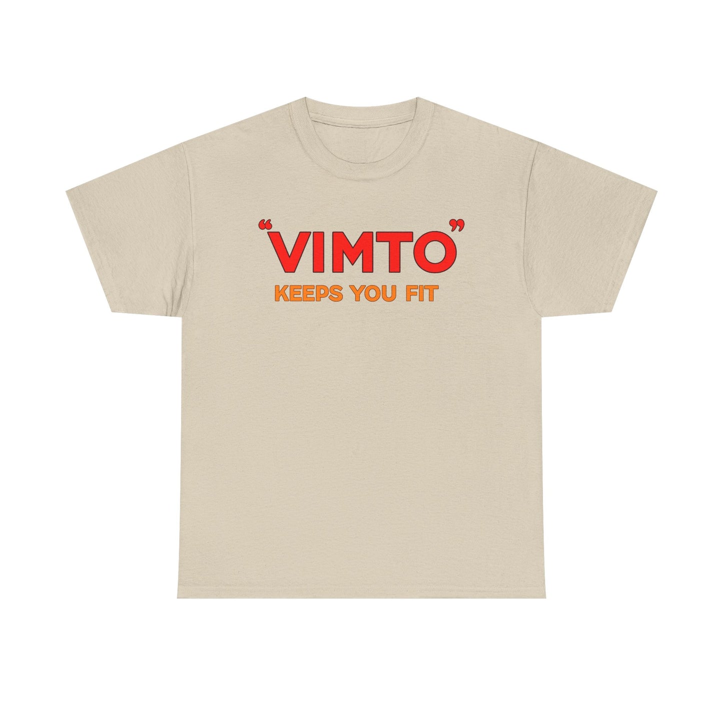 VIMTO "Keeps You Fit" Graphic Tee — Retro Beverage Logo T-Shirt
