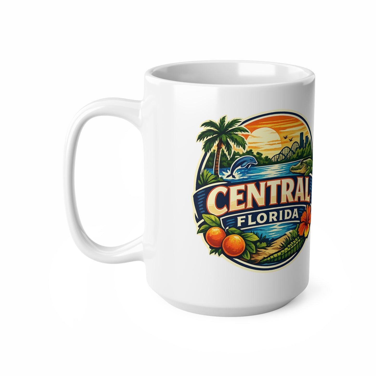 Central Florida Ceramic Coffee Cups, 11oz, 15oz