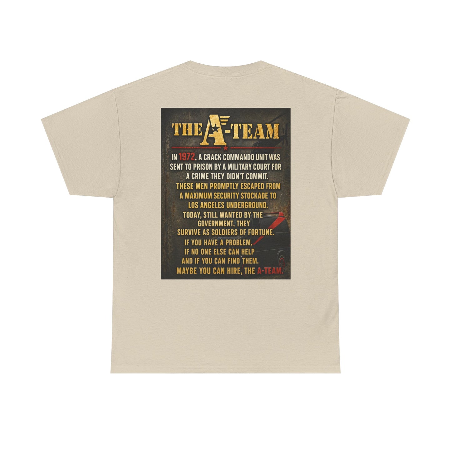 A-Team Graphic Tee — Retro TV Series Logo & Character Poster T-Shirt