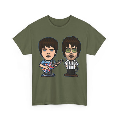 Oasis Noel & Liam Cartoon Rock Duo T-Shirt