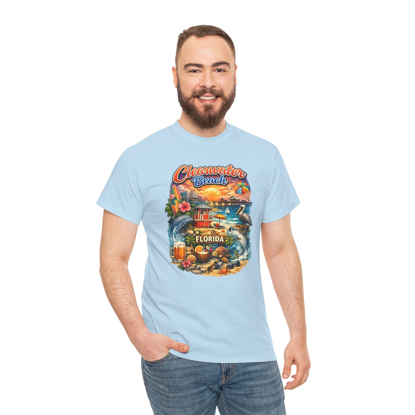 Clearwater Beach Florida Vintage Vacation T-Shirt