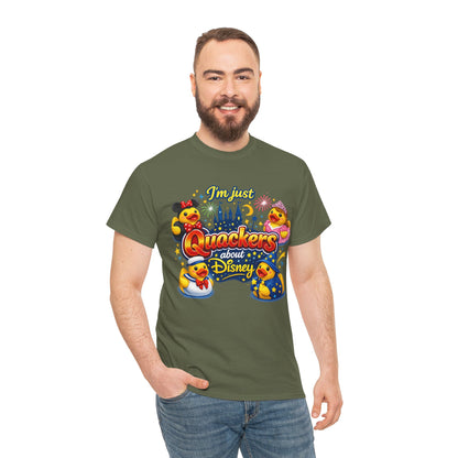 Quackers About Disney Rubber Duck Tee — "I'm Just Quackers About Disney" Graphic T-Shirt