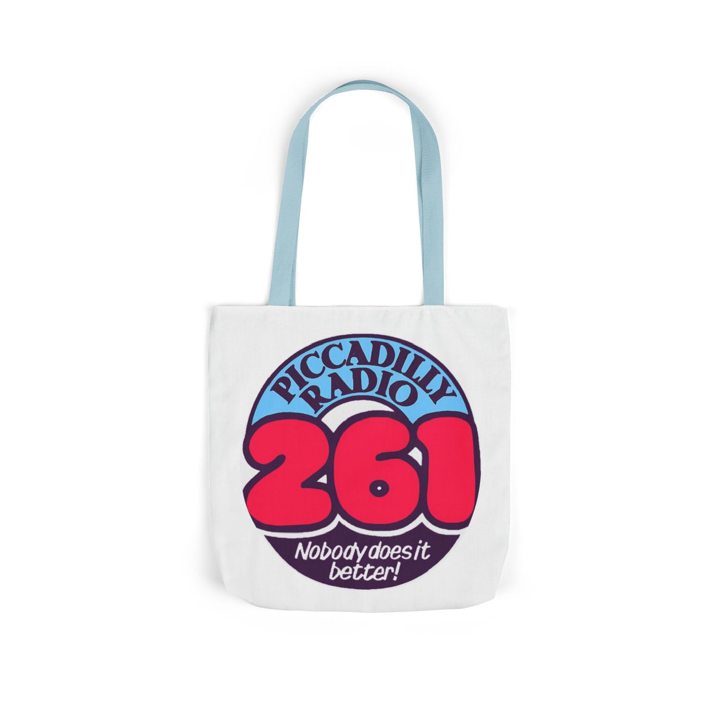 Tote Bag — Retro 'Piccadilly Radio 261' Vintage Logo Canvas Tote
