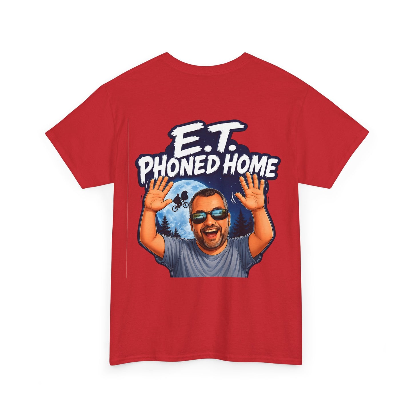 Graphic Tee — "E.T. Phoned Home" Smiling Guy Retro Design