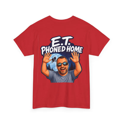 Graphic Tee — "E.T. Phoned Home" Smiling Guy Retro Design