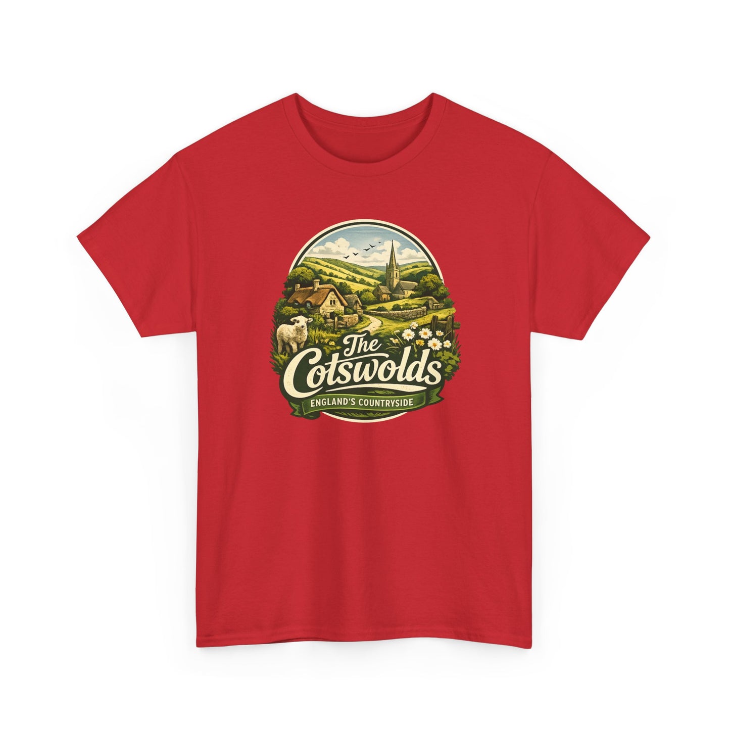 Cotswolds Vintage Landscape T‑Shirt — The Cotswolds Countryside Tee