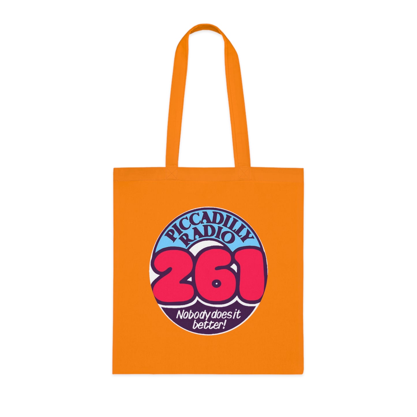 Piccadilly Radio 261 Retro Logo Tote Bag – 'Nobody Does It Better' Cotton Shopper
