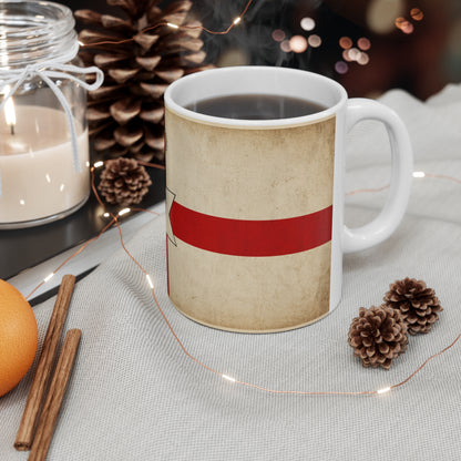 USA / Northern Ireland Flag Coffee Mug — Vintage US & British Emblem 11oz/15oz
