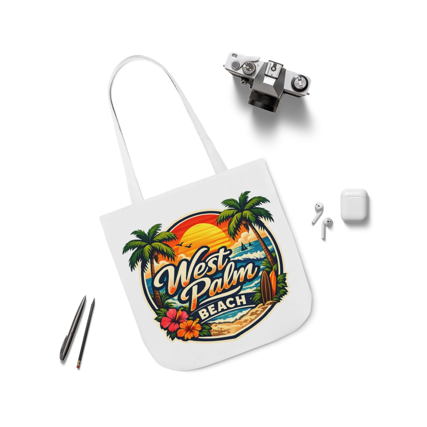 West Palm Beach Vintage Sunset Tote