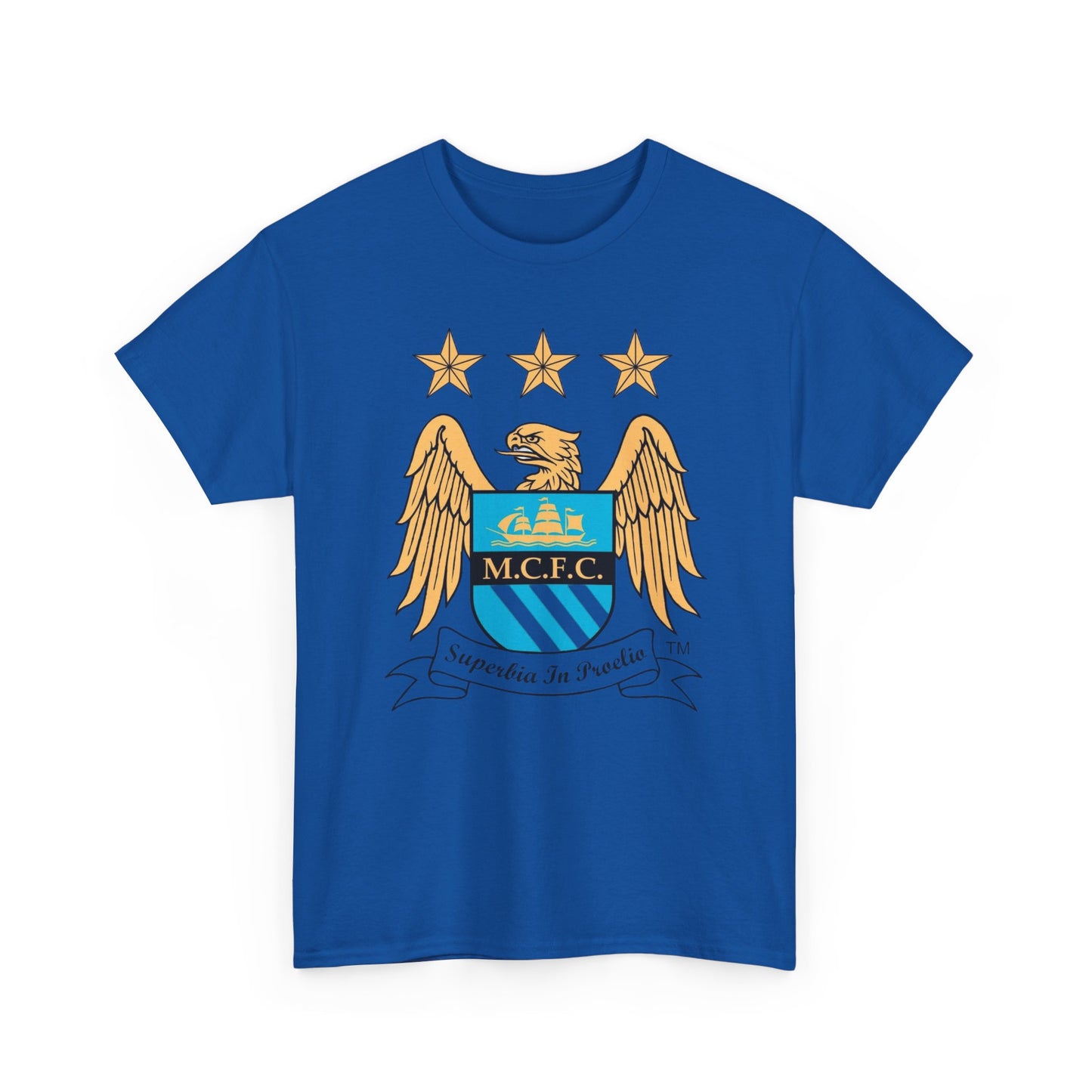 Manchester City Retro Club Crest T‑Shirt — MCFC Vintage Style Club Emblem Tee