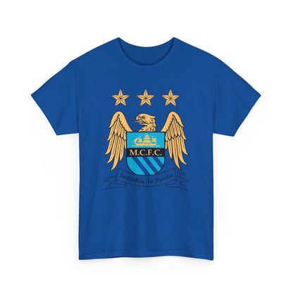 Manchester City Retro Club Crest T‑Shirt — MCFC Vintage Style Club Emblem Tee