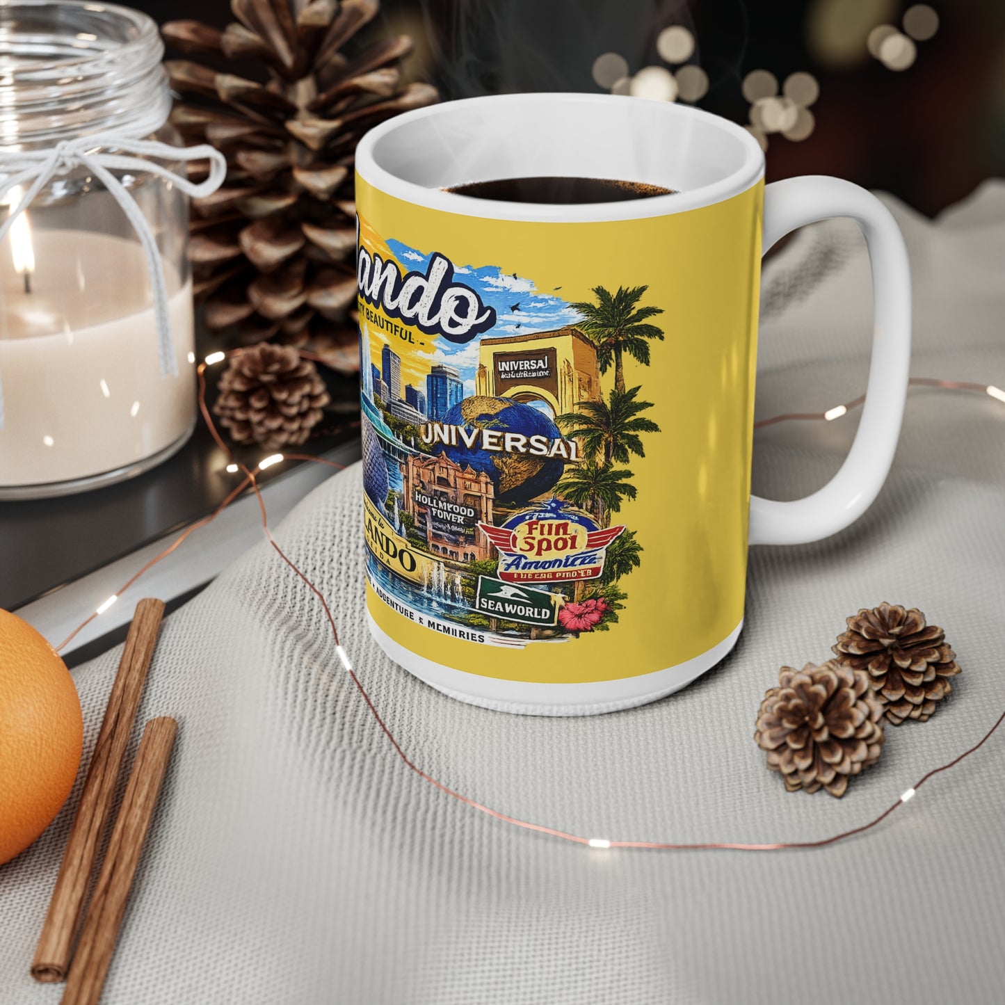Orlando Souvenir Coffee Mug — ‘Orlando The City Beautiful’ 11oz & 15oz Ceramic
