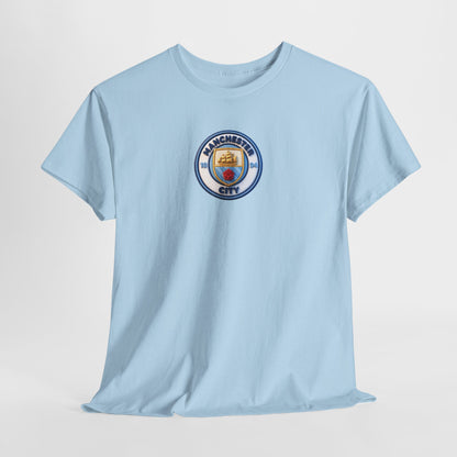 Manchester City Crest Unofficial 3D T-Shirt — Minimal Soccer Logo Tee