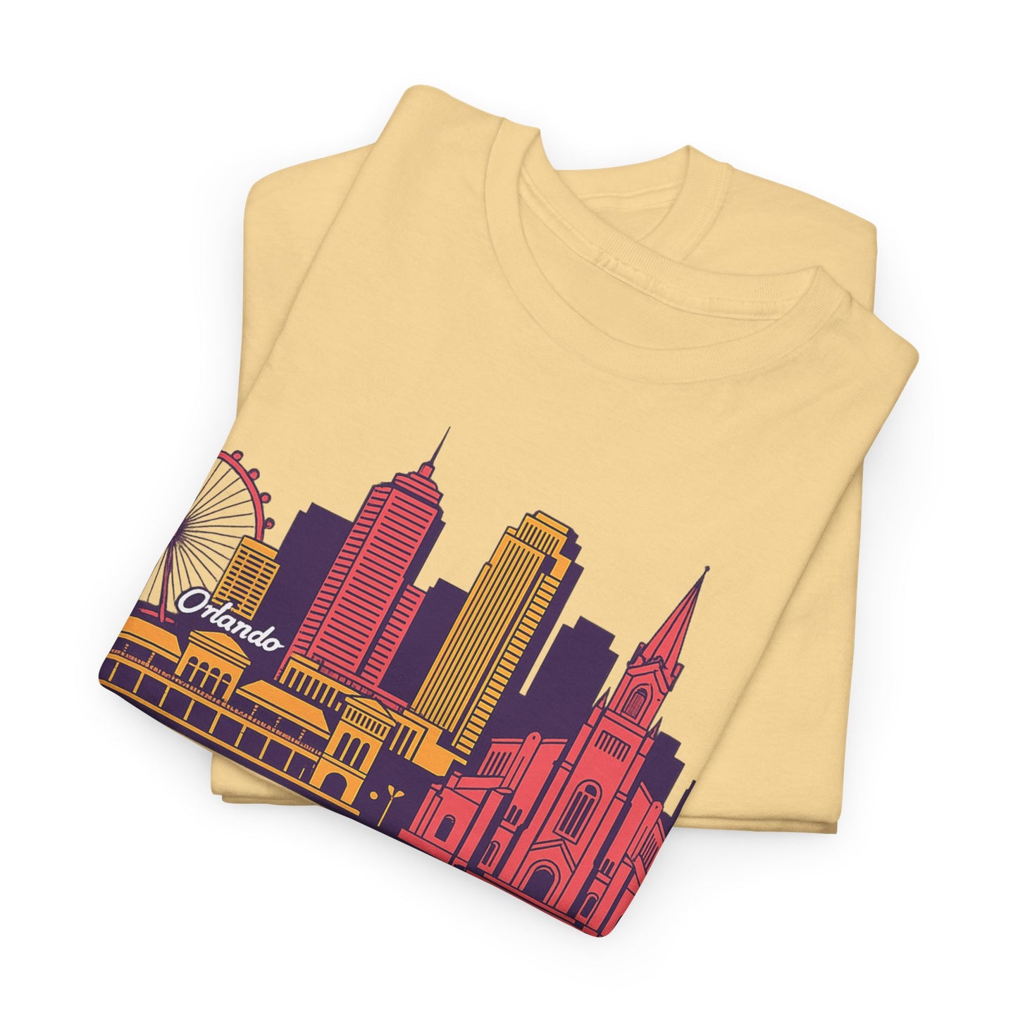 Orlando City Skyline T-Shirt — Colorful Urban Landmark Graphic Tee