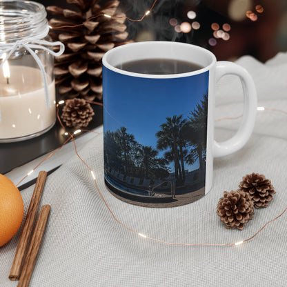 Rosen Inn Closest to Universal Sunrise Poolside Mug — 11oz & 15oz Ceramic Coffee Cup