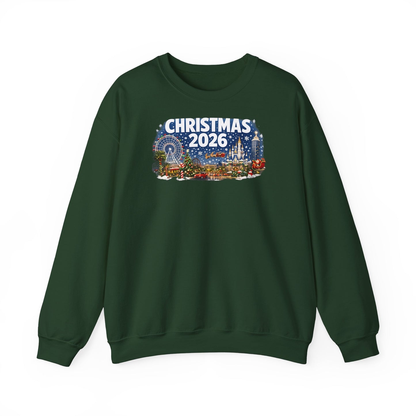 Christmas 2026 Holiday Sweatshirt – Festive Winter Cityscape Crewneck