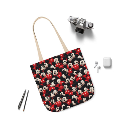 Mickey Mouse Canvas Tote — Retro Cartoon Character Allover Print