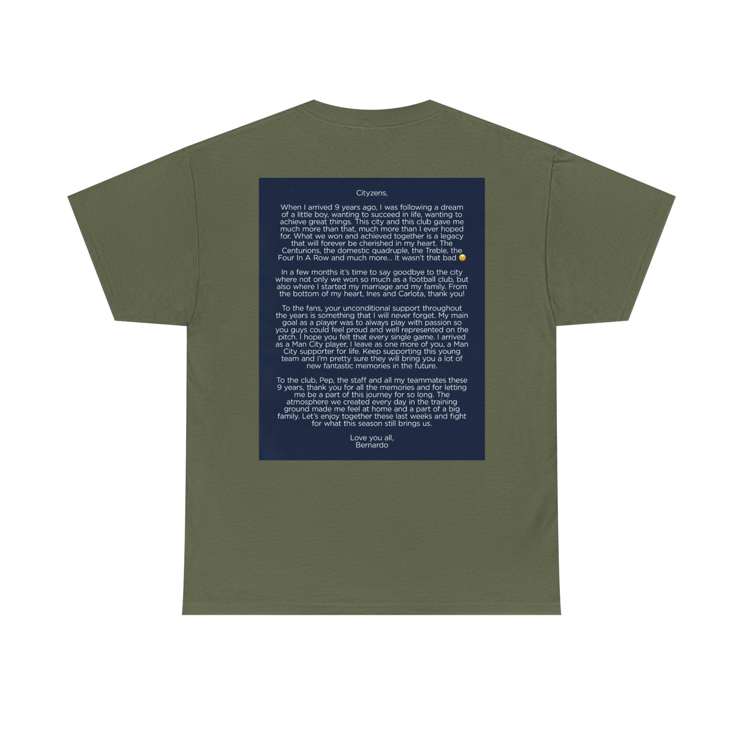 Bernardo Silva Tribute Tee – Inspirational Letter & Celebrating Goal Moment