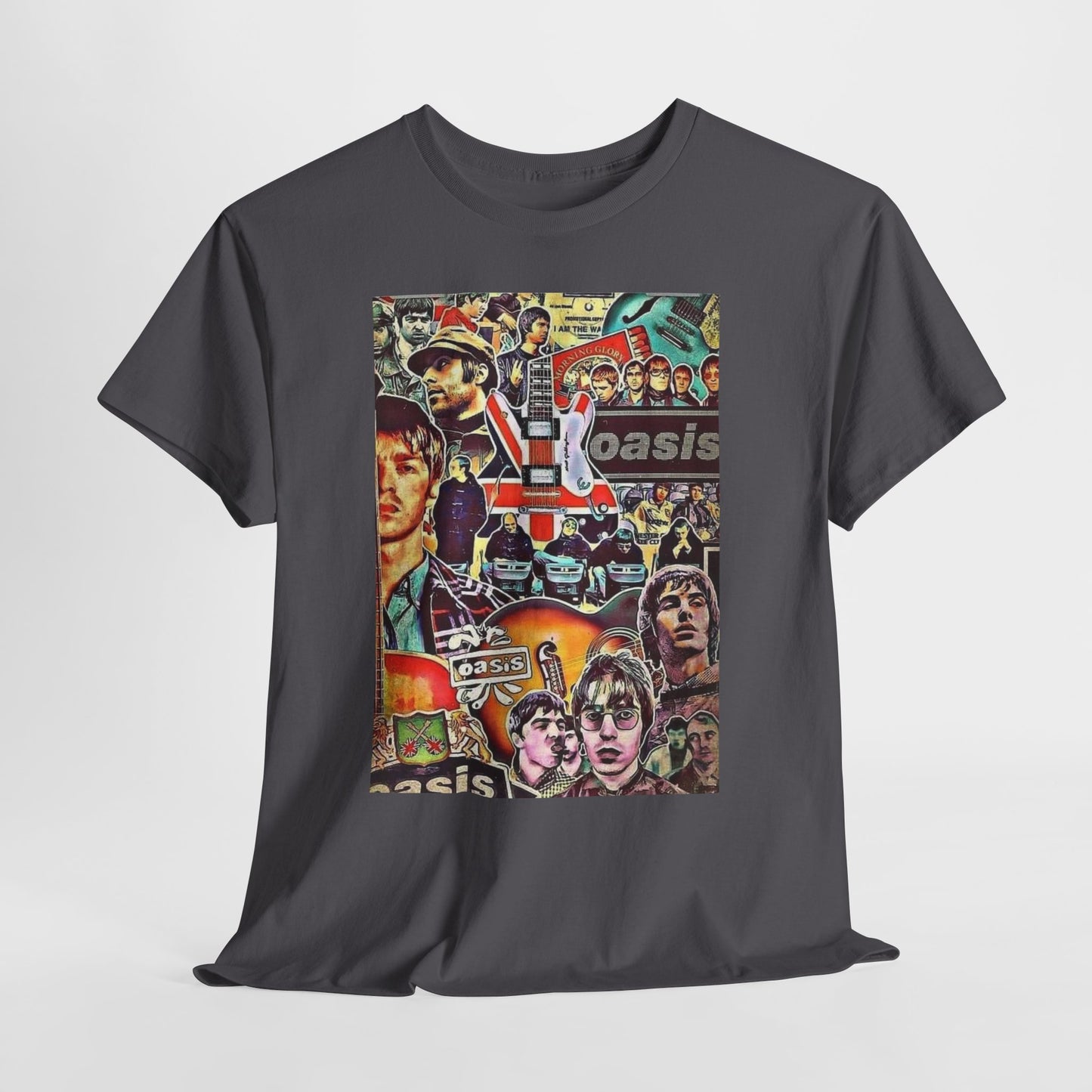 Oasis Collage T-Shirt – Retro Britpop Band Graphic Tee