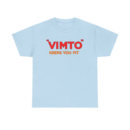 VIMTO "Keeps You Fit" Graphic Tee — Retro Beverage Logo T-Shirt