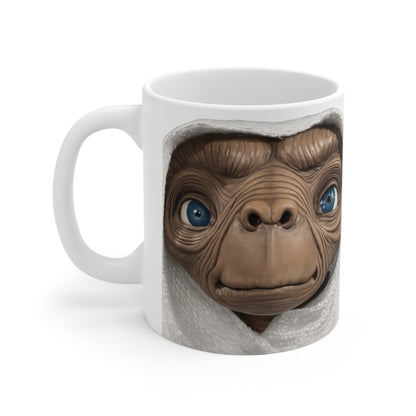 E.T. Face Ceramic Coffee Mug — Retro Sci‑Fi Alien Design, 11oz & 15oz