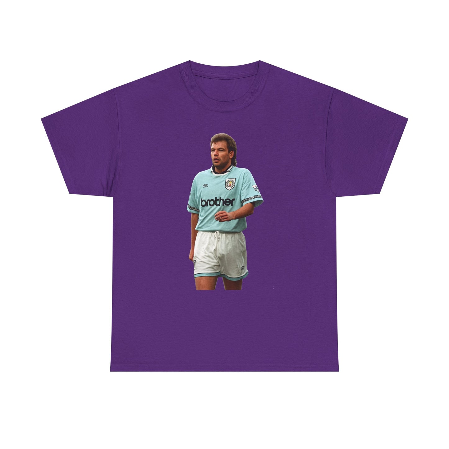 Uwe Rosler Manchester City Legend Graphic Tee - Retro Football Kit Print