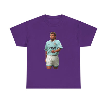 Uwe Rosler Manchester City Legend Graphic Tee - Retro Football Kit Print