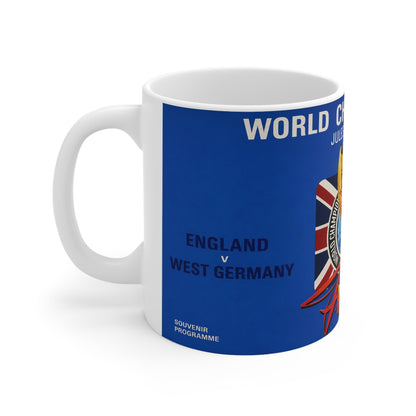 1966 World Cup Final Programme Inspired — Jules Rimet Cup England vs West Germany Ceramic Coffee Cup (11oz/15oz)