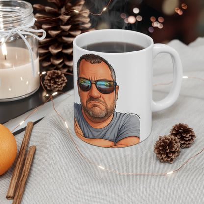 Grumpy Man Ceramic Coffee Cups, 11oz, 15oz