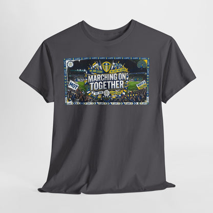 Leeds United T-Shirt — "Marching On Together" Fan Tee (Soccer Supporter Graphic)