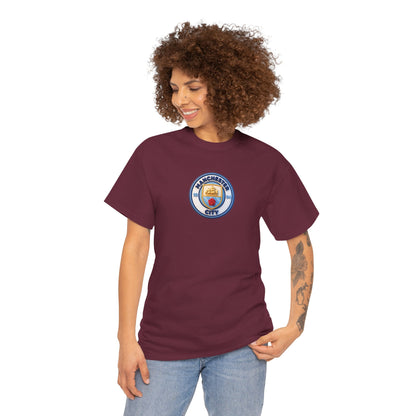 Manchester City Crest Unofficial 3D T-Shirt — Minimal Soccer Logo Tee