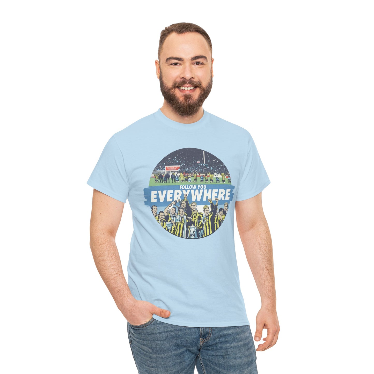 Manchester City T-Shirt — Follow Me Everywhere Soccer Fan Design