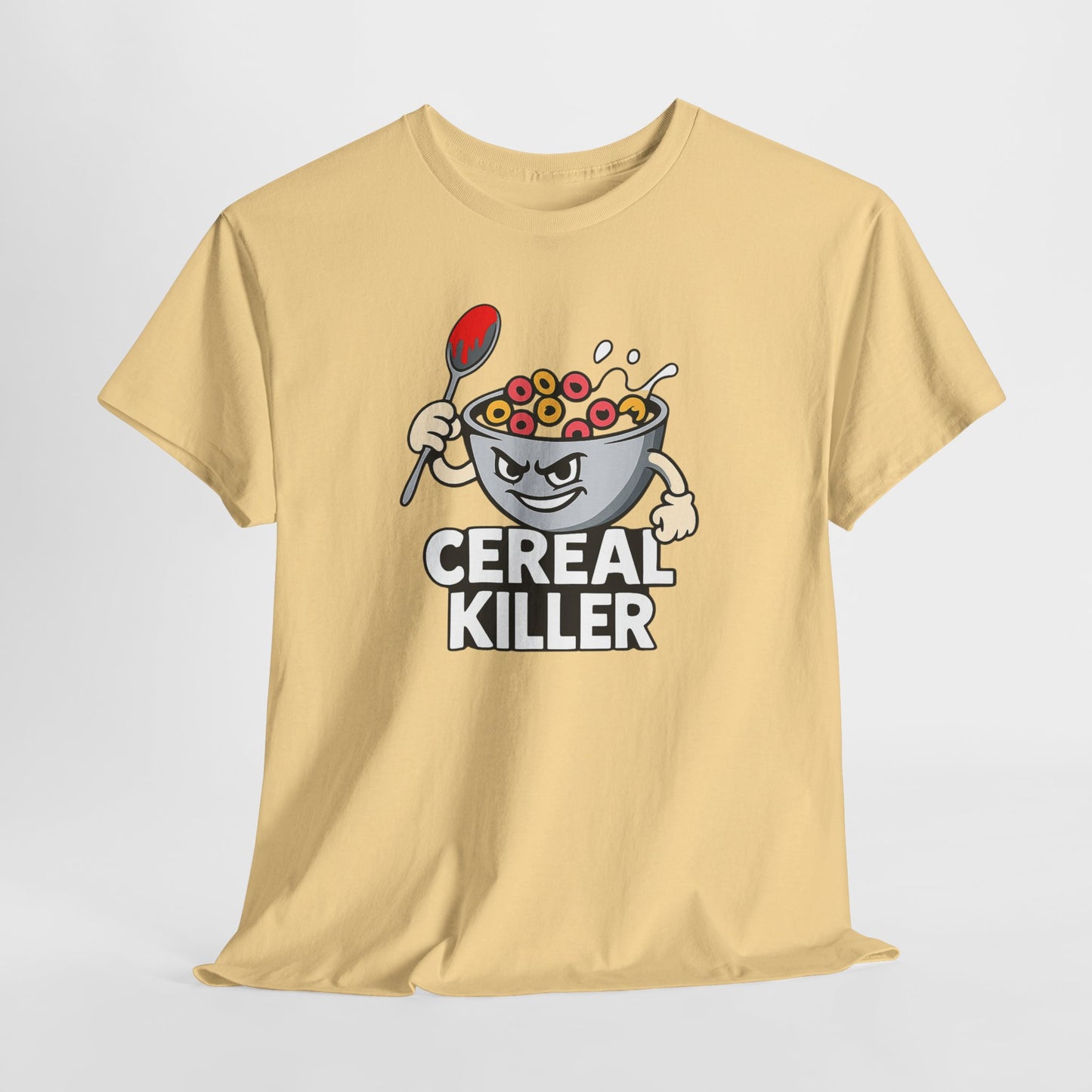 Cereal Killer Graphic Tee — Funny Breakfast Cartoon T‑Shirt