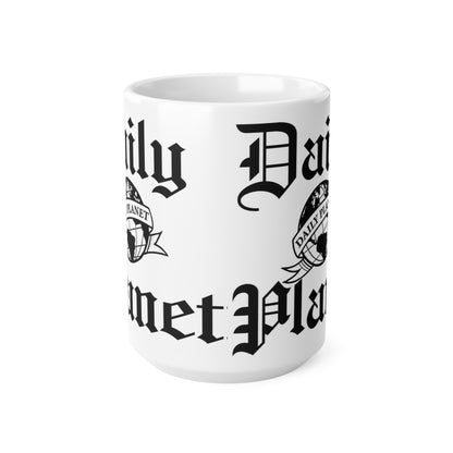 Daily Planet Logo Coffee Mug — Retro Newsroom 11oz/15oz Ceramic