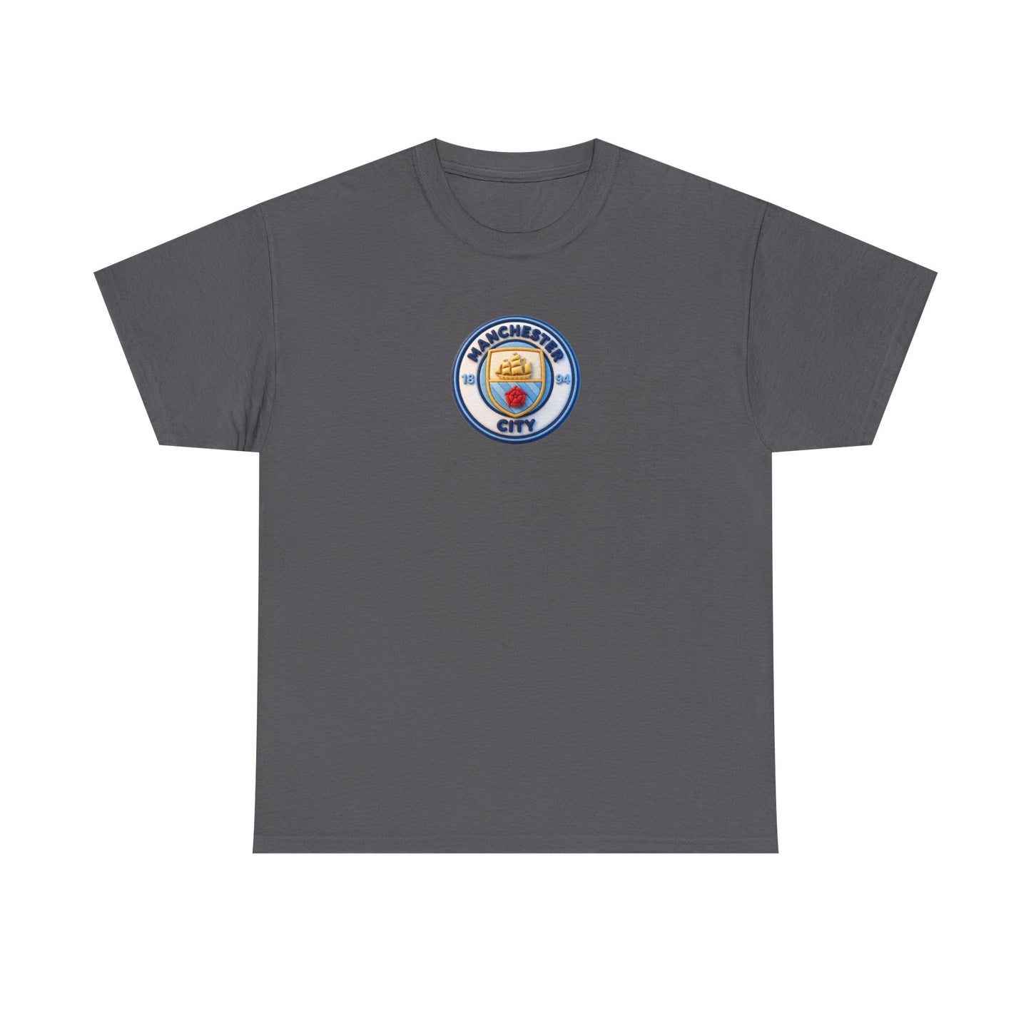 Manchester City Crest Unofficial 3D T-Shirt — Minimal Soccer Logo Tee