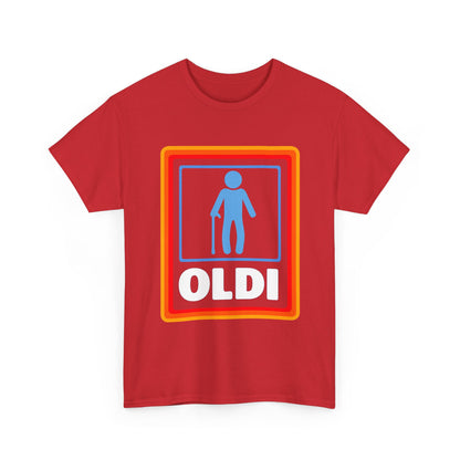 Oldi Retro Logo Tee — Funny Elderly Humour T-Shirt