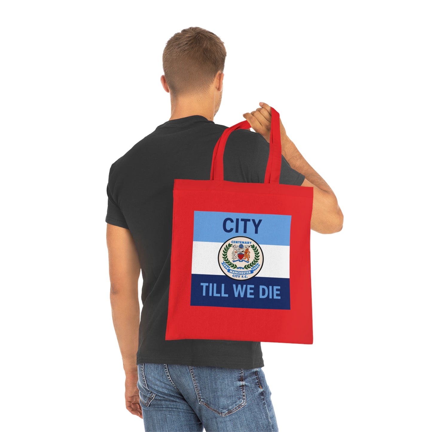 City Till We Die Cotton Tote - Football Fan Flag Tote Bag