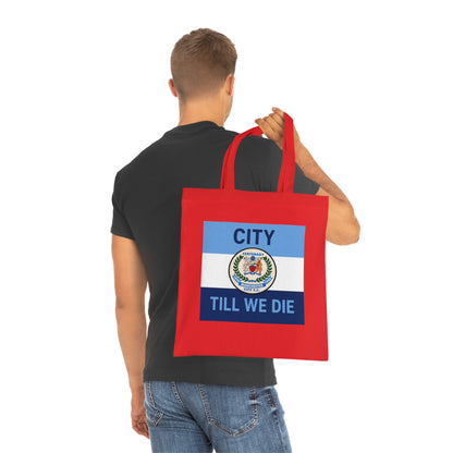 City Till We Die Cotton Tote - Football Fan Flag Tote Bag