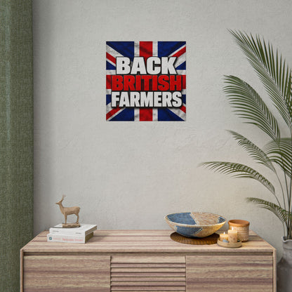 Back British Farmers Union Jack Support Poster