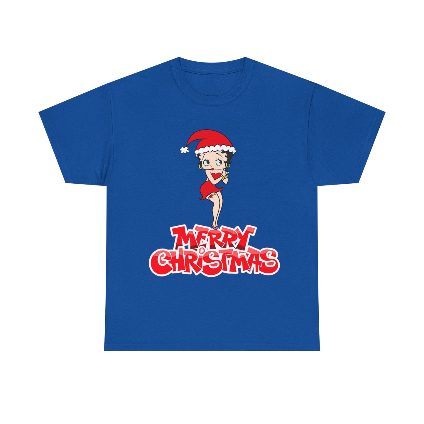 Christmas Betty Boop Tee - 'Merry Christmas' Holiday Graphic Shirt