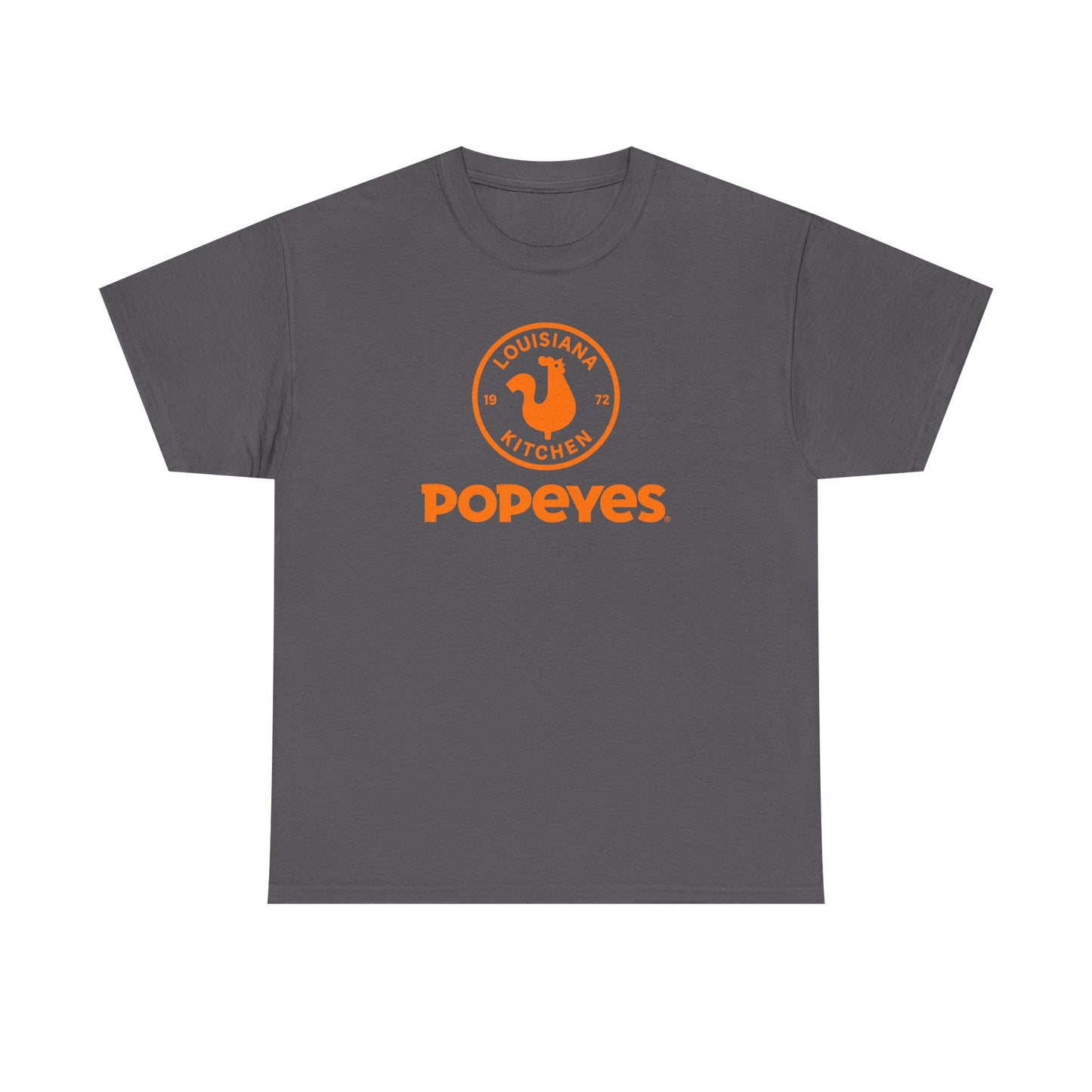 Popeyes Logo T-Shirt — Vintage Orange Louisiana Kitchen Tee